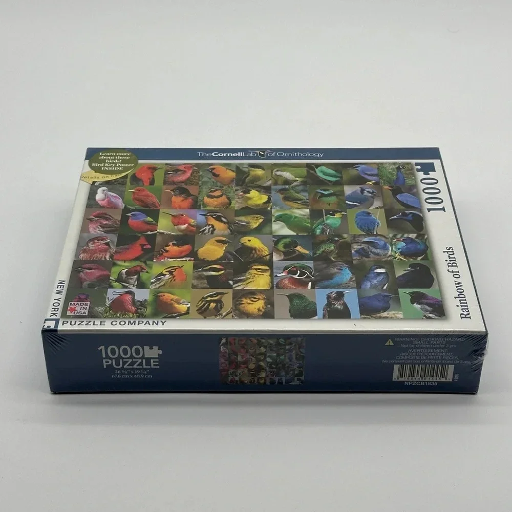 Rainbow Of Birds Cornell Lab Of Ornithology 1000 Piece Puzzle Sealed‎ w/ Poster